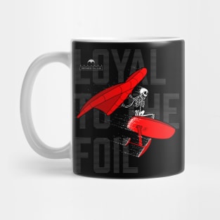 Northwest Foil Club: LOYAL / Red & White (Background text) Mug